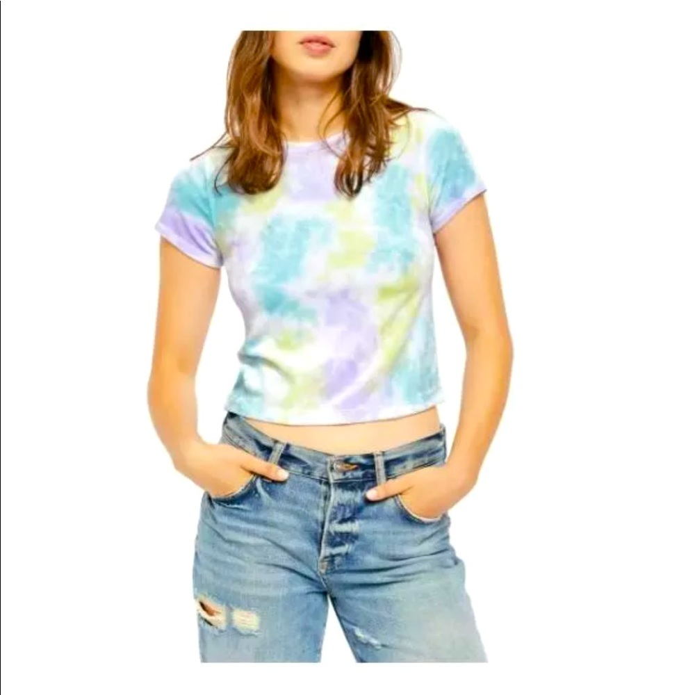 FP tie-dyed velvet tee